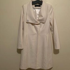 Elie Tahari Winter White Long Coat